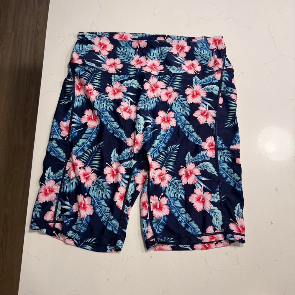 Tropical print swim shorts